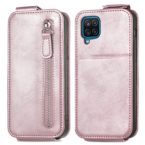 Custodia In Pelle Flip per Samsung Galaxy A12 5G Oro Rosa