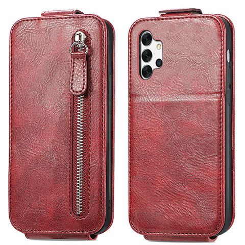 Custodia In Pelle Flip per Samsung Galaxy A32 4G Rosso