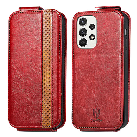 Custodia In Pelle Flip per Samsung Galaxy A33 5G Rosso