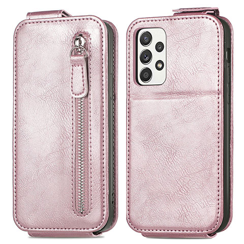 Custodia In Pelle Flip per Samsung Galaxy A52 4G Oro Rosa