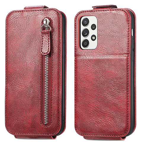 Custodia In Pelle Flip per Samsung Galaxy A52s 5G Rosso