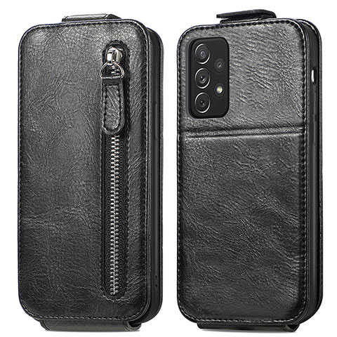 Custodia In Pelle Flip per Samsung Galaxy A72 4G Nero