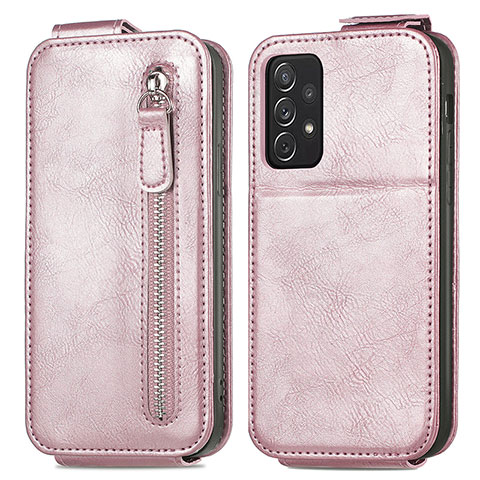 Custodia In Pelle Flip per Samsung Galaxy A72 5G Oro Rosa