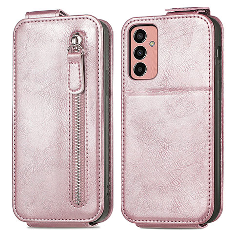 Custodia In Pelle Flip per Samsung Galaxy F13 4G Oro Rosa