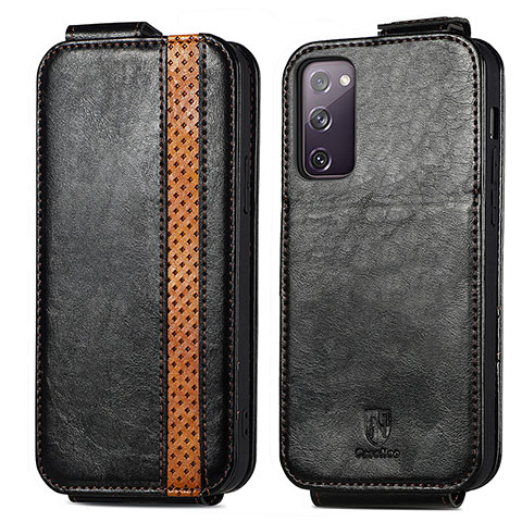 Custodia In Pelle Flip per Samsung Galaxy S20 FE 5G Nero