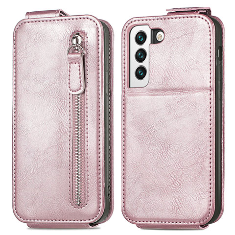 Custodia In Pelle Flip per Samsung Galaxy S22 Plus 5G Oro Rosa