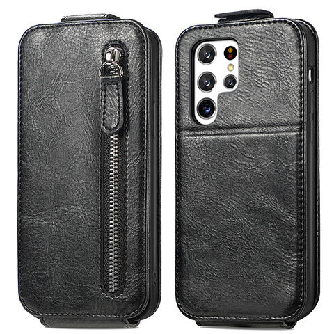 Custodia In Pelle Flip per Samsung Galaxy S24 Ultra 5G Nero