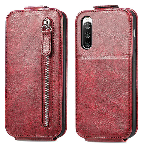 Custodia In Pelle Flip per Sony Xperia 10 V Rosso