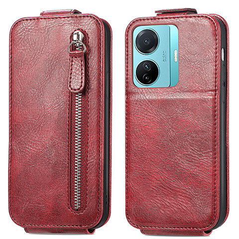 Custodia In Pelle Flip per Vivo iQOO Z6 Pro 5G Rosso