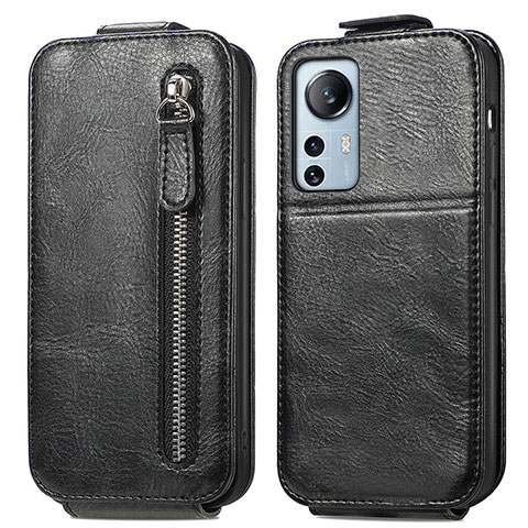 Custodia In Pelle Flip per Xiaomi Mi 12 5G Nero