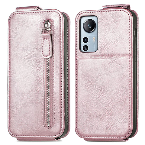 Custodia In Pelle Flip per Xiaomi Mi 12 Lite 5G Oro Rosa