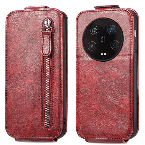 Custodia In Pelle Flip per Xiaomi Mi 13 Ultra 5G Rosso