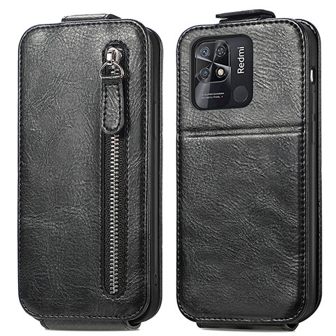 Custodia In Pelle Flip per Xiaomi Redmi 10 India Nero