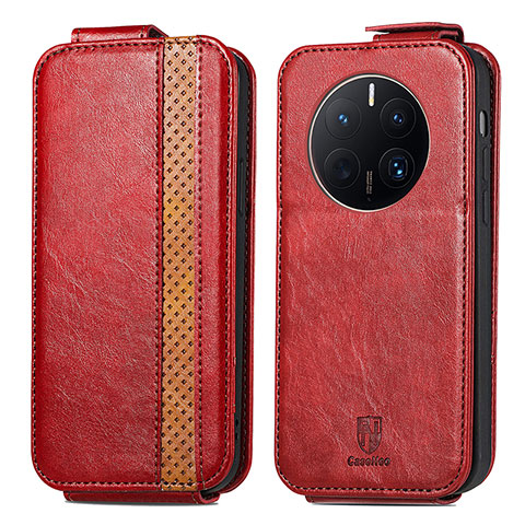 Custodia In Pelle Flip S01D per Huawei Mate 50 Pro Rosso