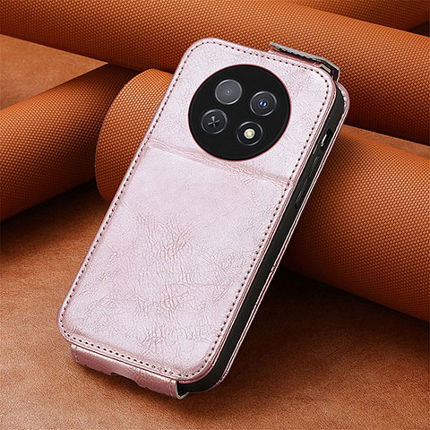 Custodia In Pelle Flip S01D per Huawei Nova Y91 Oro Rosa