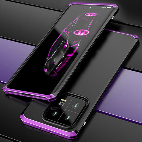 Custodia Lusso Alluminio Cover 360 Gradi P01 per Xiaomi Mi 13 5G Viola