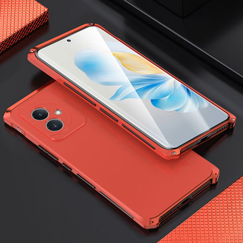 Custodia Lusso Alluminio Cover 360 Gradi per Huawei Honor 100 5G Rosso