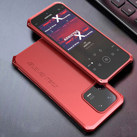 Custodia Lusso Alluminio Cover 360 Gradi per Xiaomi Mi 13 5G Rosso