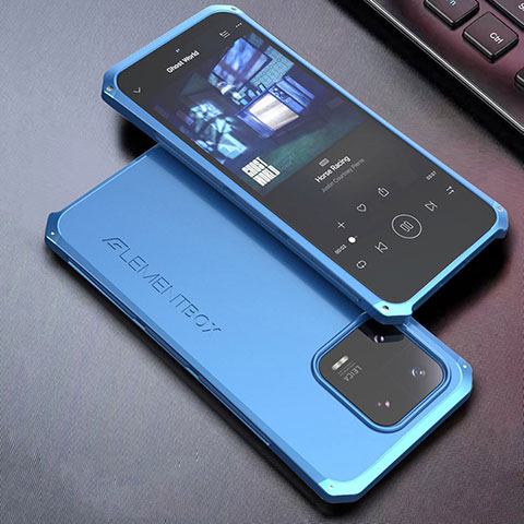 Custodia Lusso Alluminio Cover 360 Gradi per Xiaomi Mi 13 Pro 5G Blu