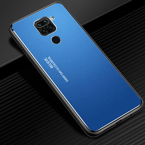 Custodia Lusso Alluminio Cover C01 per Xiaomi Redmi Note 9 Blu