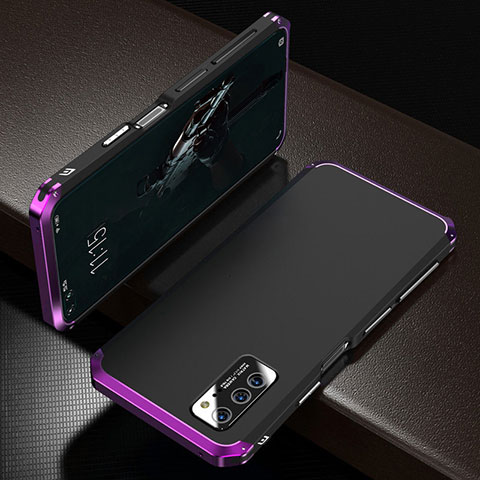 Custodia Lusso Alluminio Cover M01 per Huawei Honor V30 Pro 5G Viola