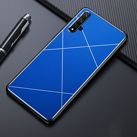 Custodia Lusso Alluminio Cover M01 per Huawei Nova 5 Blu