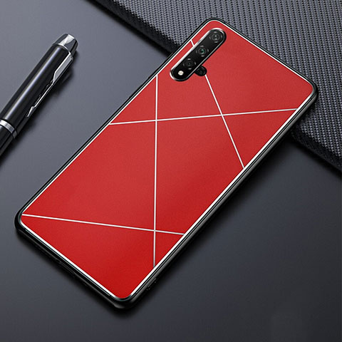 Custodia Lusso Alluminio Cover M01 per Huawei Nova 5 Pro Rosso