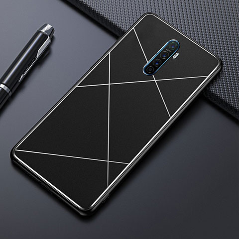 Custodia Lusso Alluminio Cover M01 per Oppo Reno Ace Nero