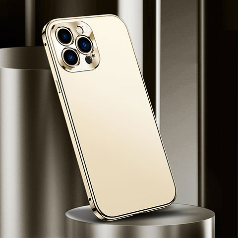 Custodia Lusso Alluminio Cover M03 per Apple iPhone 15 Pro Oro