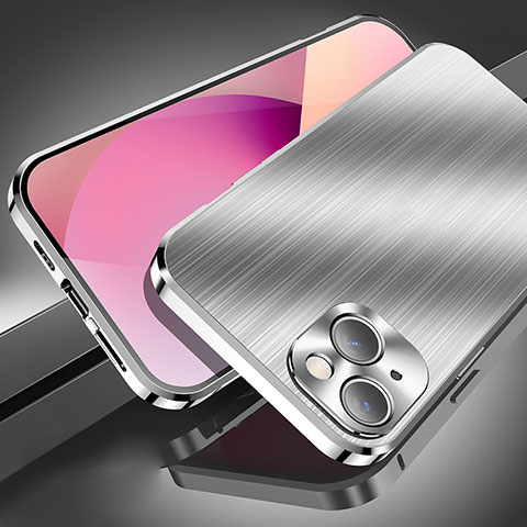 Custodia Lusso Alluminio Cover M06 per Apple iPhone 13 Argento