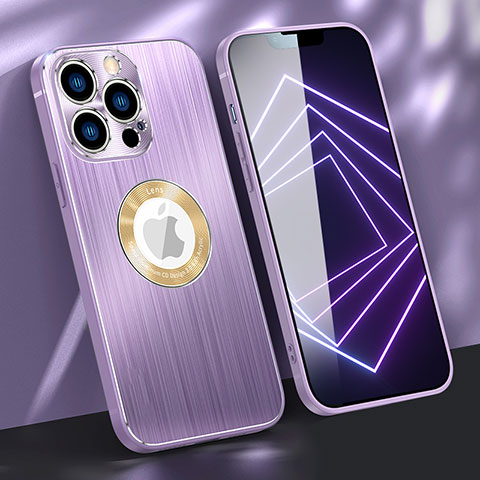 Custodia Lusso Alluminio Cover M08 per Apple iPhone 13 Pro Viola