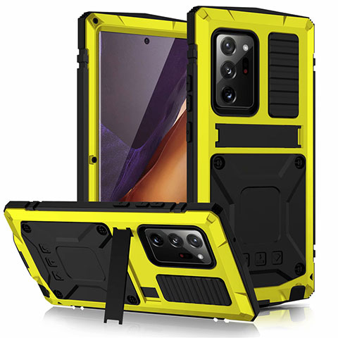 Custodia Lusso Alluminio Cover N03 per Samsung Galaxy Note 20 Ultra 5G Giallo