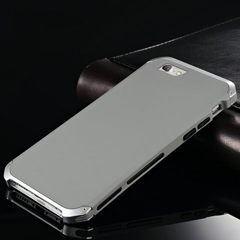 Custodia Lusso Alluminio Cover per Apple iPhone 6 Grigio