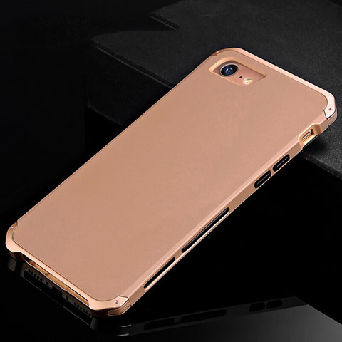 Custodia Lusso Alluminio Cover per Apple iPhone 7 Oro