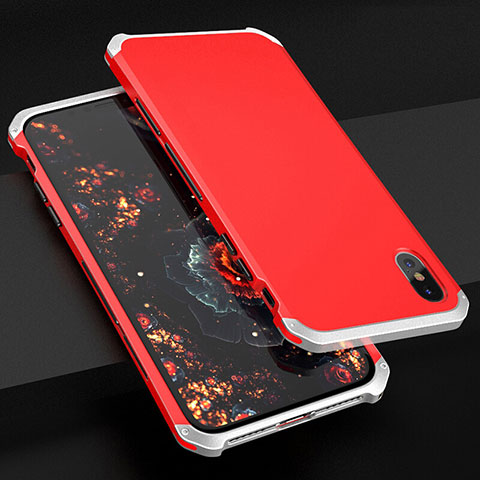 Custodia Lusso Alluminio Cover per Apple iPhone X Colorato