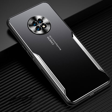 Custodia Lusso Alluminio Cover per Huawei Enjoy 20 Plus 5G Argento