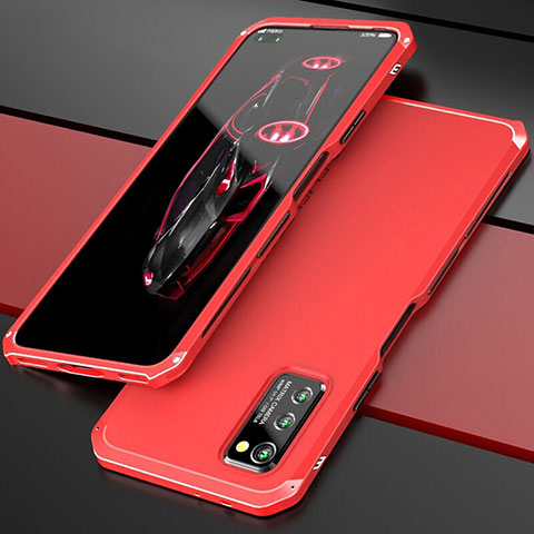 Custodia Lusso Alluminio Cover per Huawei Honor V30 5G Rosso