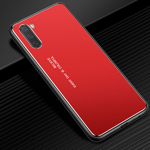 Custodia Lusso Alluminio Cover per Huawei Mate 40 Lite 5G Rosso