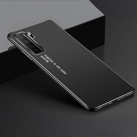 Custodia Lusso Alluminio Cover per Huawei Nova 7 SE 5G Nero