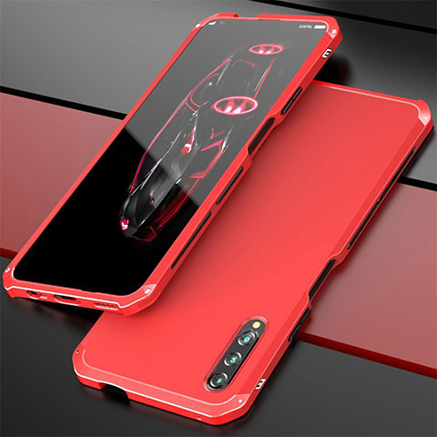 Custodia Lusso Alluminio Cover per Huawei P Smart Pro (2019) Rosso