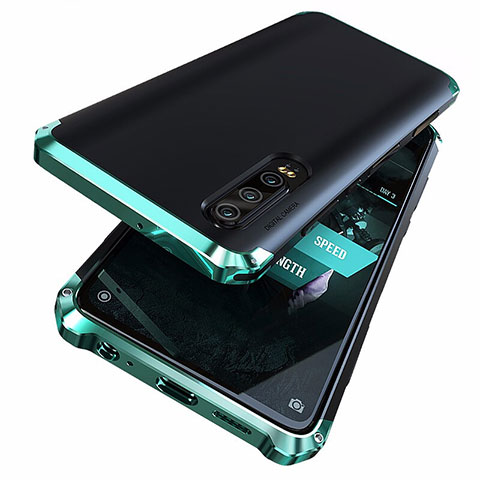 Custodia Lusso Alluminio Cover per Huawei P30 Verde