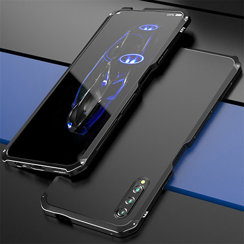 Custodia Lusso Alluminio Cover per Huawei Y9s Nero