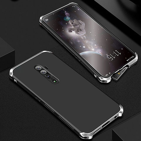 Custodia Lusso Alluminio Cover per Oppo Reno 10X Zoom Argento