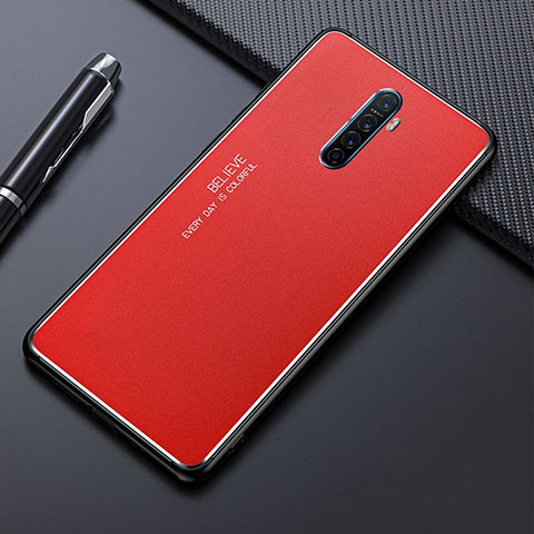 Custodia Lusso Alluminio Cover per Oppo Reno Ace Rosso