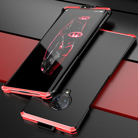 Custodia Lusso Alluminio Cover per Vivo Nex 3S Rosso e Nero