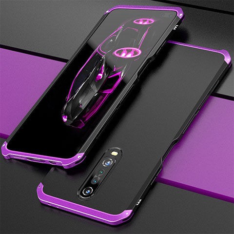 Custodia Lusso Alluminio Cover per Xiaomi Poco X2 Viola