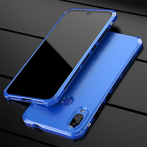 Custodia Lusso Alluminio Cover per Xiaomi Redmi Note 7 Blu