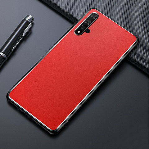 Custodia Lusso Alluminio Cover T01 per Huawei Honor 20S Rosso