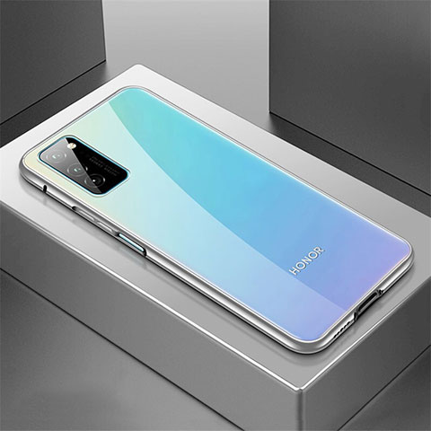 Custodia Lusso Alluminio Cover T01 per Huawei Honor V30 Pro 5G Argento