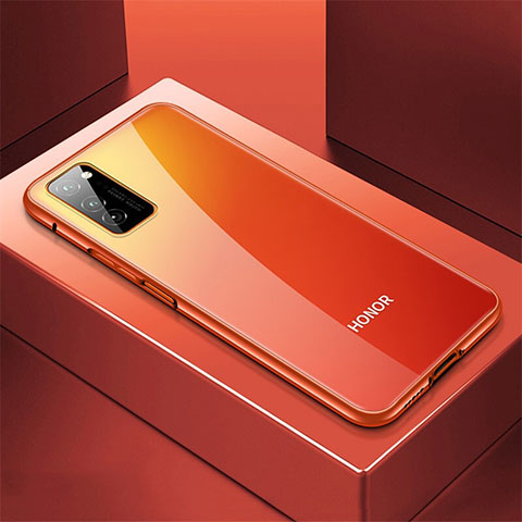 Custodia Lusso Alluminio Cover T01 per Huawei Honor View 30 Pro 5G Rosso